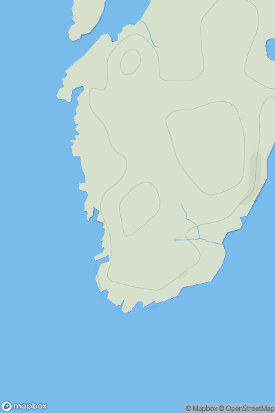 Thumbnail image for Muckle Ward [Shetland Islands] [HU349369] showing contour plot for surrounding peak